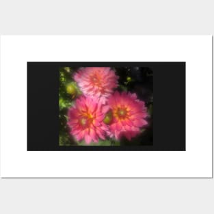 The Tender Pink Heart of the Dahlia Blush Posters and Art